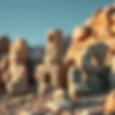 Unique Historical Stone Formations A close-up of unique stone formations with historical significance