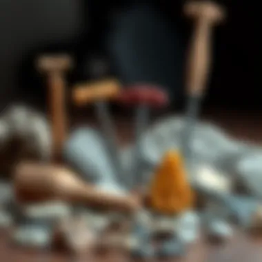 Diverse Types of Rock Picks A collection of various types of rock picks arranged artistically