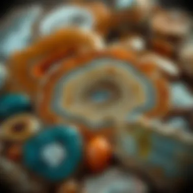 Geological Significance of Turkish Agates Artistically arranged Turkish agates emphasizing their geological significance