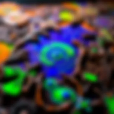 Art Restoration Insights through Ultraviolet Examination UV flashlight revealing hidden patterns in art