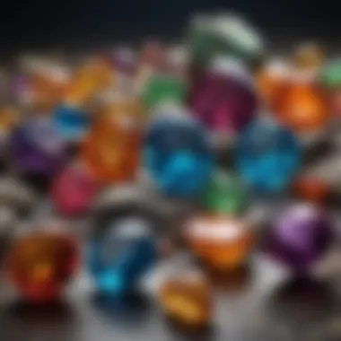 A collection of exquisite gemstones showcasing vibrant colors and unique shapes.