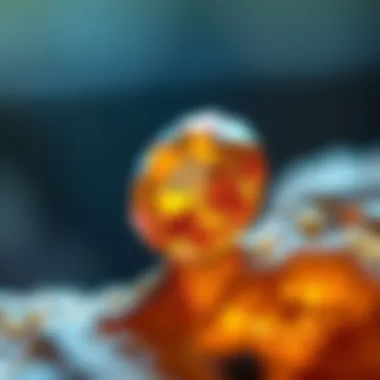 Intricate Details of a Unique Pennsylvania Gemstone Close-up of a unique gemstone with intricate details.