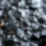 Close-up view of polished hematite showcasing its metallic luster