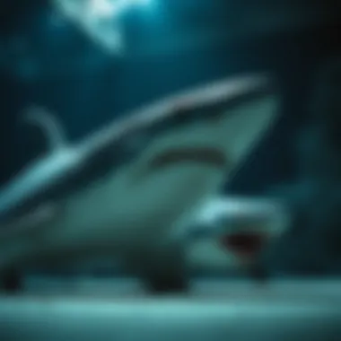 Comparison of megalodon size with a great white shark