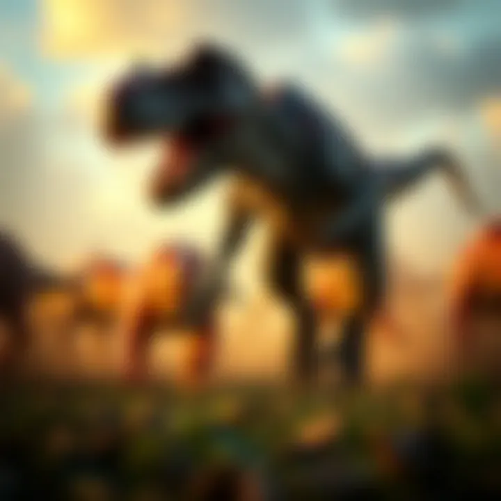 The Thrilling Chase of Velociraptors Velociraptors in a high-stakes chase