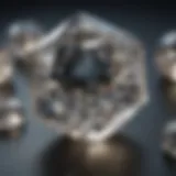 Close-up of a laboratory diamond showcasing its clarity and brilliance