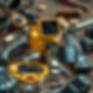 Advanced metal detection equipment used for gold prospecting