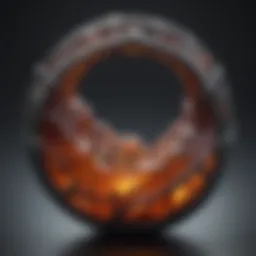 Close-up of a beautifully wire-wrapped gemstone