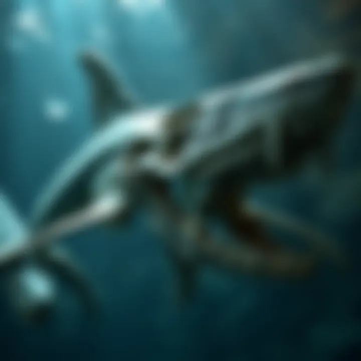 Anatomical Structure of Megalodon A detailed anatomical diagram of the megalodon