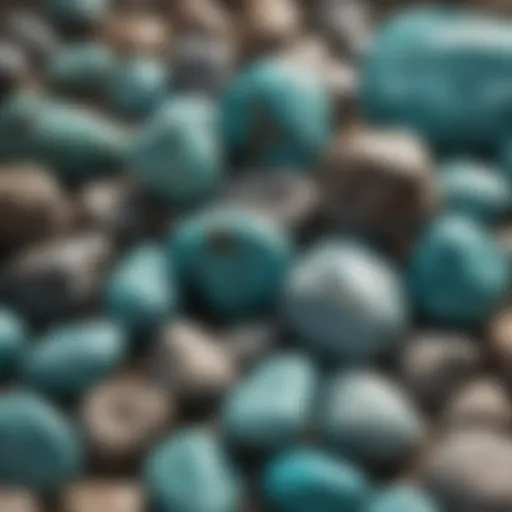 Raw turquoise stone showcasing its unique color variations