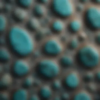 Close-up of turquoise rough demonstrating its texture and patterns