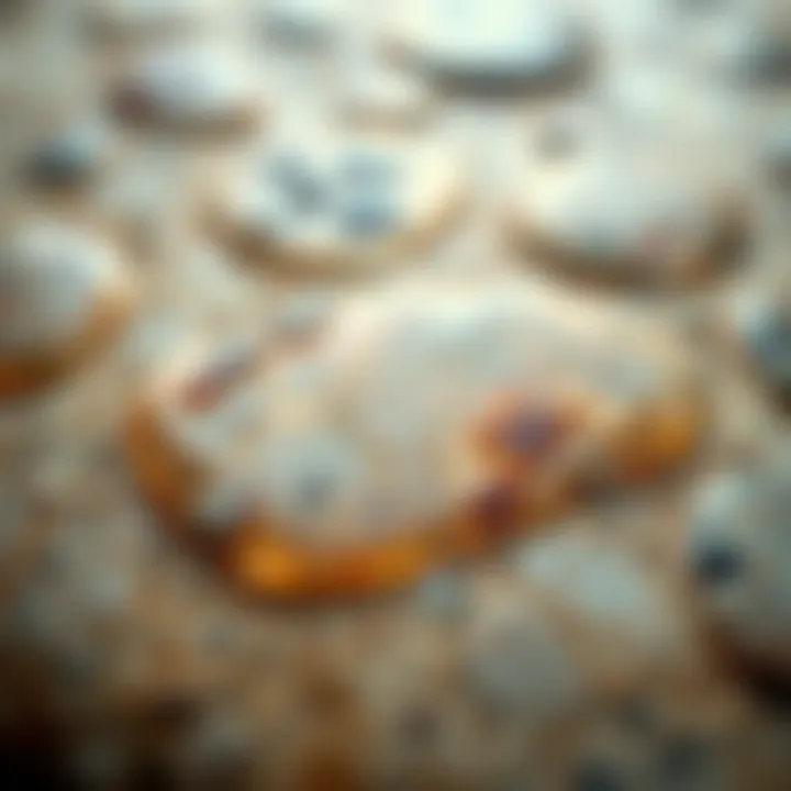 Intricate Patterns of a Polished Petoskey Stone A close-up view of a polished Petoskey stone highlighting its intricate patterns and textures.