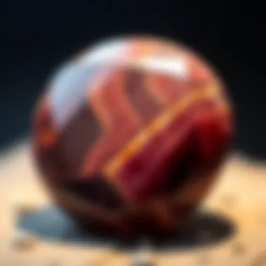 Close-up of a polished gemstone