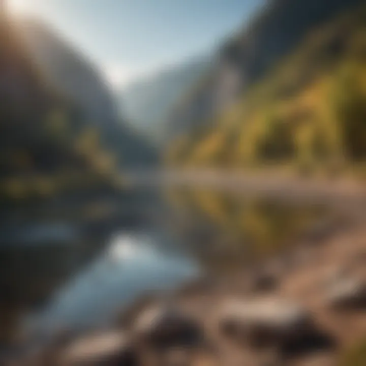 A scenic view of a river bend, a prime location for gold prospecting