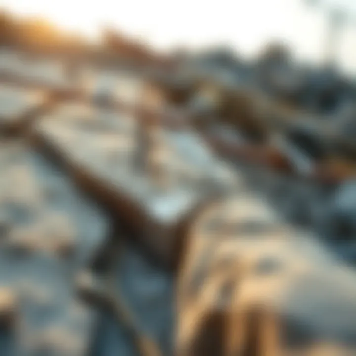 Rock adhesive being applied in a construction setting