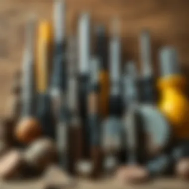 Diverse Rotary Carving Tools Collection A variety of rotary carving tools displayed together, highlighting different designs and features.