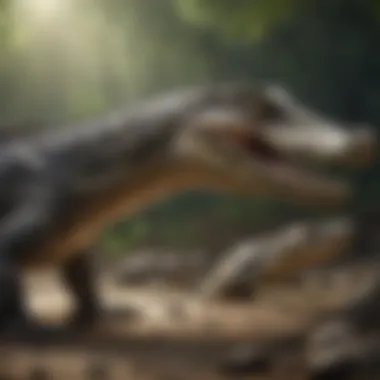 The Evolution of Ancient Crocodilians Detailed diagram illustrating the evolutionary lineage of ancient crocodilians