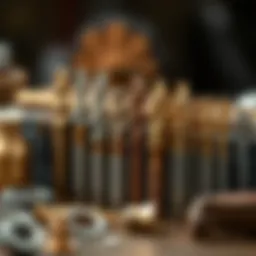A selection of precision drill bits for stone jewelry making