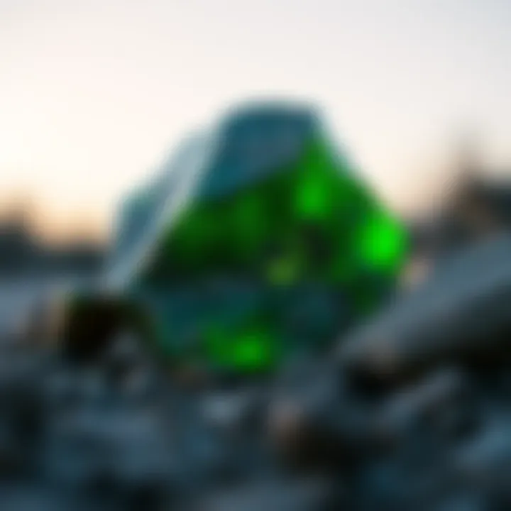 Artistic representation of seraphinite's metaphysical attributes