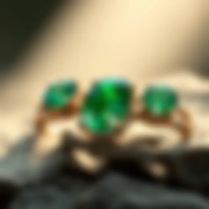Seraphinite gemstones set in elegant jewelry pieces