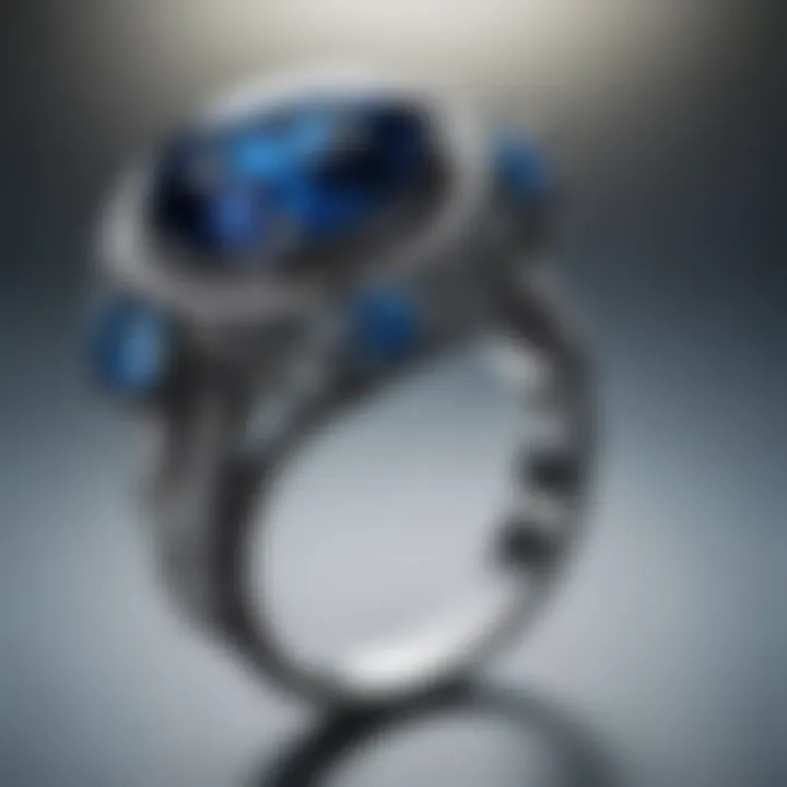 An elegant piece of jewelry featuring blue spinel, highlighting its aesthetic appeal.