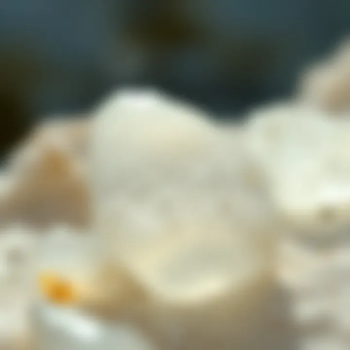 Close-Up of Sea Glass Texture An intricate close-up of a single piece of sea glass, revealing its texture and the way light interacts with its surface.