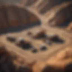 Aerial view of diverse landscapes showcasing potential mining sites