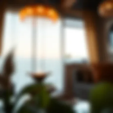 Decorative Clay Lamp in Modern Decor A modern setting featuring a decorative clay oil lamp