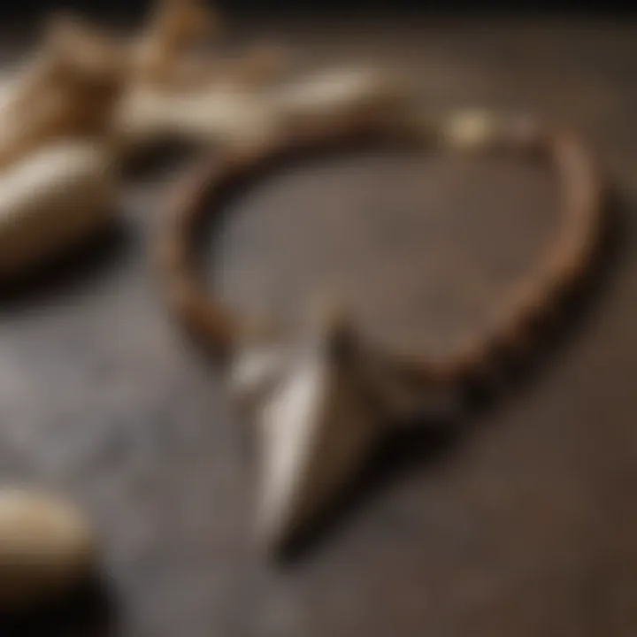 Historical artifacts related to shark tooth necklaces emphasizing their cultural significance.