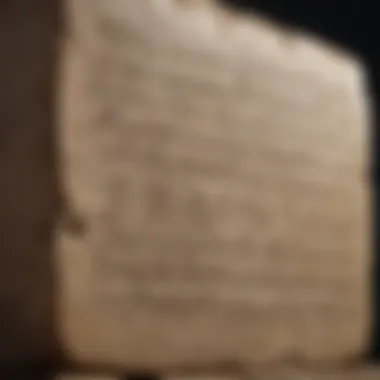 Ancient Inscriptions on Scripture Stone Ancient scripture stone with inscriptions