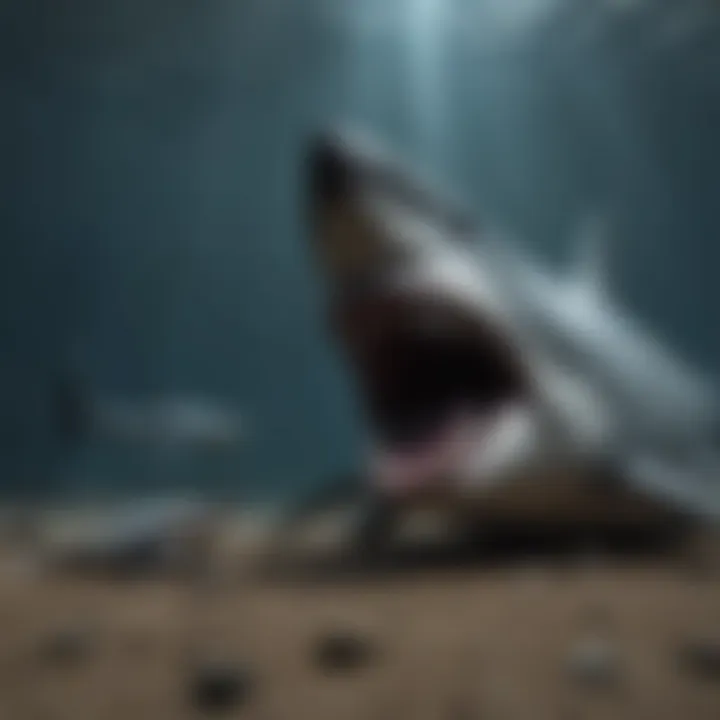 Visual comparison of megalodon and contemporary sharks