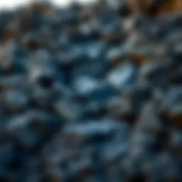 Geological formation of obsidian showcasing volcanic activity