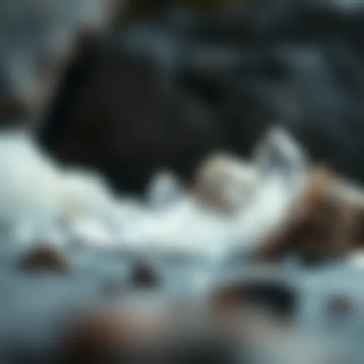 An illustration depicting the geological formation of quartz over time