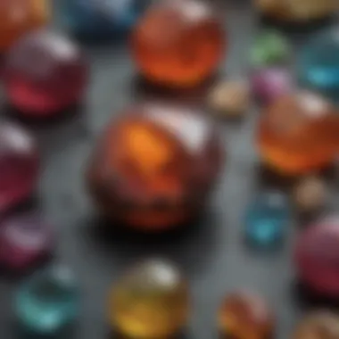 Cultural symbols associated with various gem colors