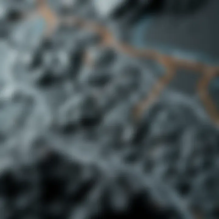 Geological Map of Notable Black Rocks Geological map displaying locations of notable black rock types