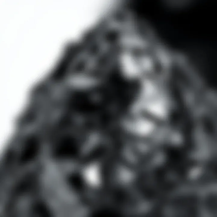 Polished Black Rock Close-up Close-up of a polished black rock highlighting its shine