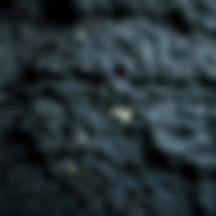 Sedimentary Black Rock Layers Sedimentary black rock layers revealing mineral composition