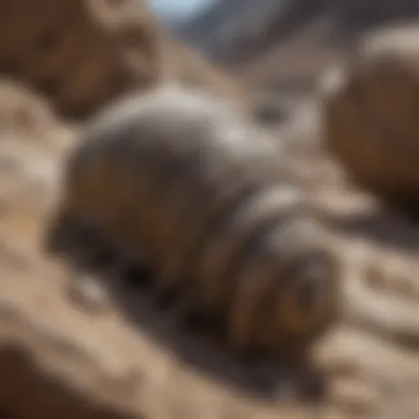 Trilobite fossils embedded in rock