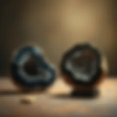 Comparison between a genuine geode and a counterfeit