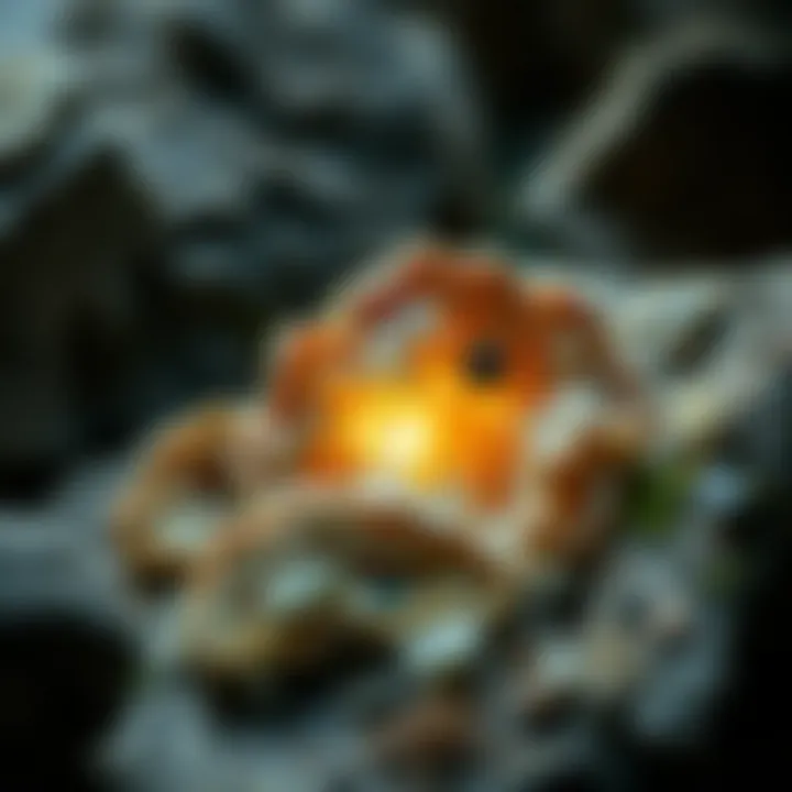 Geodes displayed in a natural setting, highlighting their mineral context
