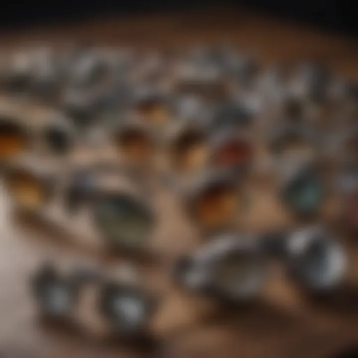 Different types of jewelers loupes displayed side by side.