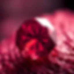 Detailed close-up of Madagascar ruby showcasing its vibrant hues