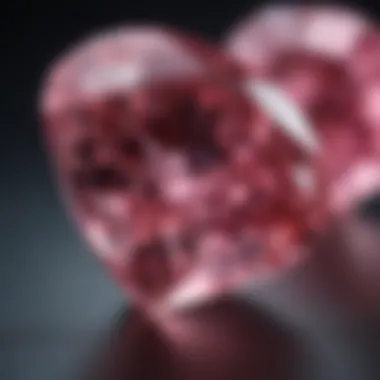 A close-up view of a high-quality spinel gemstone highlighting its unique characteristics.