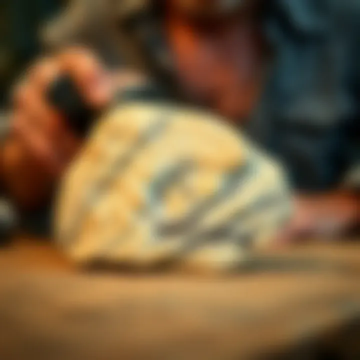 Showcase of a Polished Rock Professional polisher showcasing a polished stone