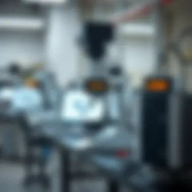 Advanced laboratory equipment used for rock analysis and identification