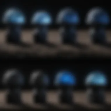 Different types of black lights displayed for comparison
