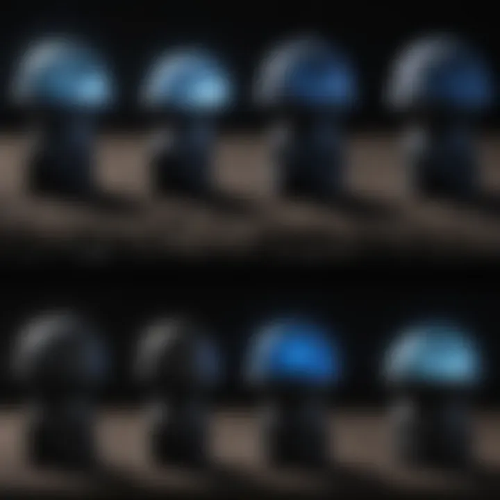 Different types of black lights displayed for comparison