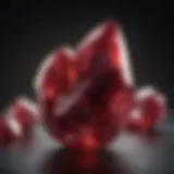 Natural ruby crystals showcasing their vibrant color and clarity