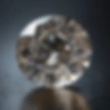 Close-up view of a diamond showcasing its brilliant cut and clarity