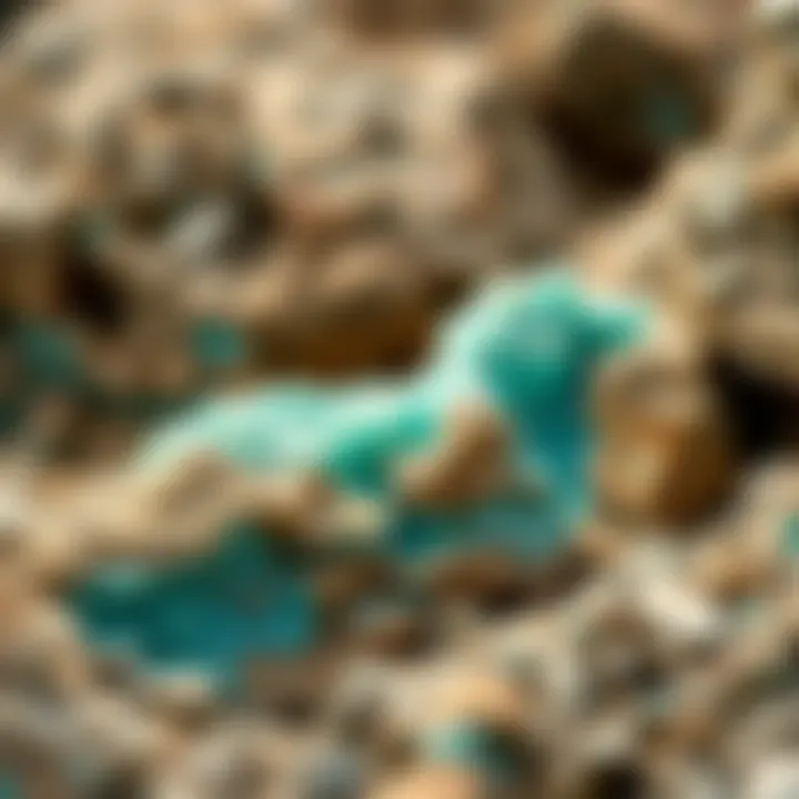 Geological Formation of Turquoise Geological formation of turquoise in its natural habitat